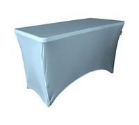 LA Linen Rectangular Spandex Tablecloth, 48 30-Inch, Blue Light, Microfiber Polyester, 109 x 63 x 0.6 cm