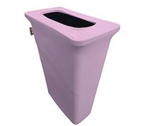 LA Linen Stretch Trash Can Cover for Slim Jim, Microfiber/Polyester/Spandex, Lilac, 23 gal