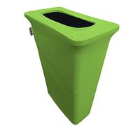 LA Linen Stretch Trash Can Cover for Slim Jim, Microfiber/Polyester/Spandex, Lime, 23 gal