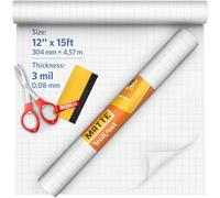 LA Llama Matte Self Adhesive Laminating Roll 12” x 15ft - 3 MIL Matte Clear Laminate Vinyl Roll for Stickers