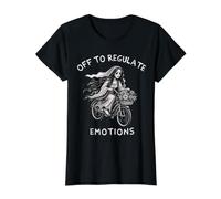 La Llorona Off to Regulate Emotions Funny Latino Folklore Value Graphic T-Shirt, Women, Black, M