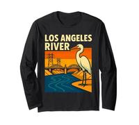 LA Los Angeles River Heron California Long Sleeve T-Shirt