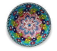 La Luna 12 Cm Ceramic Bowls Set of 2 for Snack, Tapas, Pudding, Nuts, Rice, Yoghurt, Hummus, Appetizer, Soy Sauce for Use or Decorative (Sky Blue)