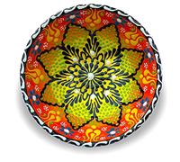 La Luna 12 Cm Ceramic Bowls Set of 2 for Snack, Tapas, Pudding, Nuts, Rice, Yoghurt, Hummus, Appetizer, Soy Sauce for Use or Decorative (Orange)