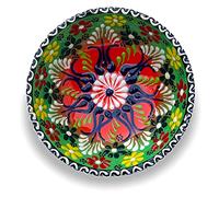 La Luna 12 Cm Ceramic Bowls Set of 2 for Snack, Tapas, Pudding, Nuts, Rice, Yoghurt, Hummus, Appetizer, Soy Sauce for Use or Decorative (Green)