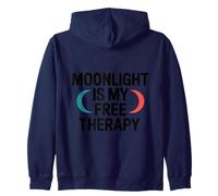 La lune est ma thérapie gratuite Zip Hoodie