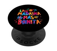 La Madrina Mas Bonita Godmother Gifts For Women Heart PopSockets Adhesive PopGrip