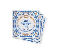 La MAGA Decorative Paper Napkins, Passover Decorations, Purim, Cocktail Napkins for Jewish Holiday, Happy Passover, Shabbat, Bar Mitzvah Decorations, Party Supplies Disposable, 50 pcs