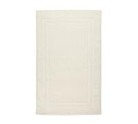 La Maison 100% Cotton Super Soft and Absorbent Bath Mat Shower Mat 50cms x 80cms Hotel Frame Stripe Border (Cream)