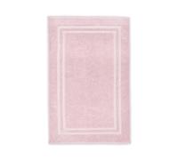 La Maison 100% Cotton Super Soft and Absorbent Bath Mat Shower Mat 50cms x 80cms Hotel Frame Stripe Border (Blush Pink)