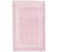 La Maison 100% Cotton Super Soft and Absorbent Bath Mat Shower Mat 50cms x 80cms Hotel Frame Stripe Border (Soft Pink)