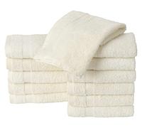 La Maison 100% Egyptian Cotton 600GSM Premium Towels Super Soft Everyday Use Fade Resistant Highly Absorbent Quick Dry Face Hand Bath Sheet (12 Pack Face Cloths, Cream)