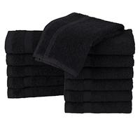 La Maison 100% Egyptian Cotton 600GSM Superior Pack of 6 Guest Towel Cloth Flannel Washcloth Towel Set Super Soft Everyday Use (Black)