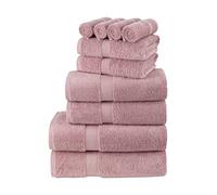 La Maison 100% Egyptian Cotton 600GSM Superior Towel Bale Set Face Hand Towel Bath Towel 10 Piece Super Soft Everyday Use (Blush Pink)