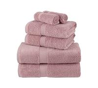 La Maison 100% Egyptian Cotton 600GSM Superior Towel Bale Set Hand Towel Bath Towel 6 Piece Super Soft Everyday Use (Blush Pink)