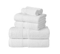 La Maison 100% Egyptian Cotton 600GSM Superior Towel Bale Set Hand Towel Bath Towel 6 Piece Super Soft Everyday Use (White)