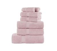 La Maison 100% Egyptian Cotton 600GSM Superior Towel Bale Set Hand Towel Bath Towel 7 Piece Super Soft Everyday Use (Soft Pink)