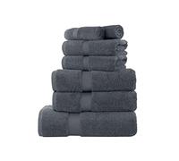 La Maison 100% Egyptian Cotton 600GSM Superior Towel Bale Set Hand Towel Bath Towel 7 Piece Super Soft Everyday Use (Charcoal)