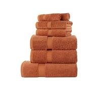 La Maison 100% Egyptian Cotton 600GSM Superior Towel Bale Set Hand Towel Bath Towel 7 Piece Super Soft Everyday Use (Burnt Orange)