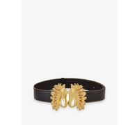 La Maison Couture Womens Black Sonia Petroff Griffin 24ct Gold-plated Brass, Crystal and Leather Belt S