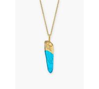 La Maison Couture Womens Blue the Rock Hound Hotrocks Alchemy Wand Ceramic-coated 18ct Yellow Gold-plated Vermeil Recycled Sterling-silver Pendant Necklace 1 Size