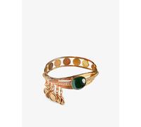 La Maison Couture Womens Emerald Sonia Petroff Eye 24ct-gold Plated Brass and Bracelet 6cm