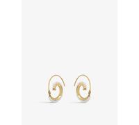 La Maison Couture Womens Gold Amadeus Venus 14ct Recycled Yellow-gold Vermeil and Pearl Hoop Earrings