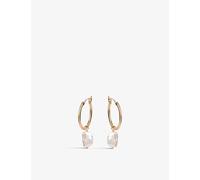 La Maison Couture Womens Gold Amadeus Venus 14ct Recycled Yellow-gold Vermeil and Pearl Hoop Earrings