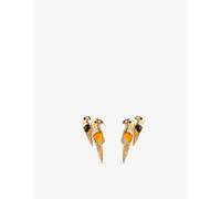 La Maison Couture Womens Gold Sonia Petroff Parrot 24ct Yellow Gold-plated Brass, Topaz and Onyx Earrings