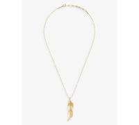 La Maison Couture Womens Gold X Tomasz Donocik Long Leaf Yellow Gold-plated Recycled Sterling-silver and Cubic Zirconia Necklace 1 Size