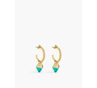 La Maison Couture Womens Green the Rock Hound Hotrocks Alchemy Ceramic-coated 18ct Yellow Gold-plated Vermeil Recycled Sterling-silver Hoop Earrings 1 Size