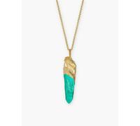 La Maison Couture Womens Green the Rock Hound Hotrocks Alchemy Wand Ceramic-coated 18ct Yellow Gold-plated Vermeil Recycled Sterling-silver Pendant Necklace 1 Size