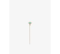 La Maison Couture Womens La Maison Couture Selda Small Evil Eye Chain 14ct Rose-Gold and Diamond Single Drop Earring White 1 Size