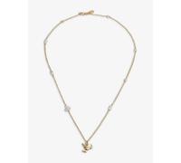 La Maison Couture Womens La Maison Couture With Love Darling Peace Gaia 14ct Gold-Plated Sterling-Silver, Gemstone and Pearl Necklace Gold 1 Size