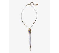 La Maison Couture Womens White Gold Sonia Petroff Dragon Fish Leather and 24ct-gold Plated Lariat Necklace