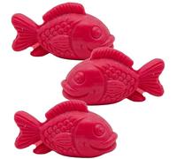La Maison du Savon de Marseille - French Fish Shaped Soap for Body Wash or Decoration - Raspberry Fragrance - 20g Novelty Bar - Set of 3