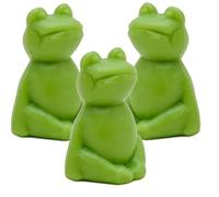 La Maison du Savon de Marseille - French Frog Shaped Soap for Body Wash or Decoration - Apple Fragrance - 20g Novelty Bar - Set of 3