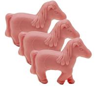 La Maison du Savon de Marseille - French Horse Shaped Soap for Body Wash or Decoration - Apple Cinnamon Fragrance - 20g Novelty Bar - Set of 3