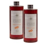 La Maison du Savon De Marseille - French Liquid Soap with Organic Olive Oil and Coconut Oil - Hand Wash - Nourishes and Protects Skin - 1 Litre Refill - Set of 2 - Argan Oil Fragrance