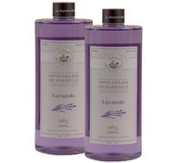 La Maison du Savon De Marseille - French Liquid Soap with Organic Olive Oil and Coconut Oil - Hand Wash - Nourishes and Protects Skin - 1 Litre Refill - Set of 2 - Lavender Fragrance