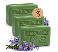 La Maison du Savon de Marseille - Shea Butter Lemon Verbena Soap Bar - Set of 3x250g - Citrus Verbena Scent - Moisturising Natural Soap - 97% Natural Ingredients - Made in Provence