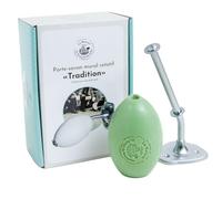 La Maison du Savon de Marseille - Wall Rotating Soap Holder - Wall Mounted for Easy Hand and Body Wash - Durable Matt Finish - Comes with 270g Verbena Fragrance French Argan Oil Soap