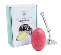 La Maison du Savon de Marseille - Wall Rotating Soap Holder - Wall Mounted for Easy Hand and Body Wash - Durable Chrome Finish - Comes with 270g Rose Petal Fragrance French Argan Oil Soap