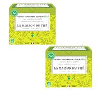 La Maison du The Lemon & Ginger Green Tea 15 Tea Bags x 2