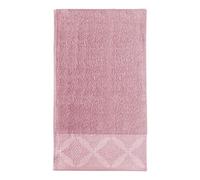 La Maison Jacquard Rosa Floral Border 100% Cotton 500GSM Luxury Hand Towel Bath Towel Super Soft Highly Absorbent Everyday Use (70cm x 120cm Bath Towel, Blush Pink)