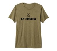 La Mancha Spanish Windmill Don Quixote Black Print Premium T-Shirt