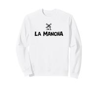 La Mancha Spanish Windmill Don Quixote Black Print Sweatshirt