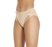 La Marquise High Leg Briefs Ladies Cotton Rich Lace Knickers Underwear 3 Pairs