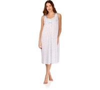 La Marquise Ladies 'Vintage Blossoms' Sleeveless Nightie 23357 Blue L-XL