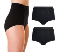 La Marquise Women’s 2 Pack Cotton Control Maxi Briefs with High Waist Support